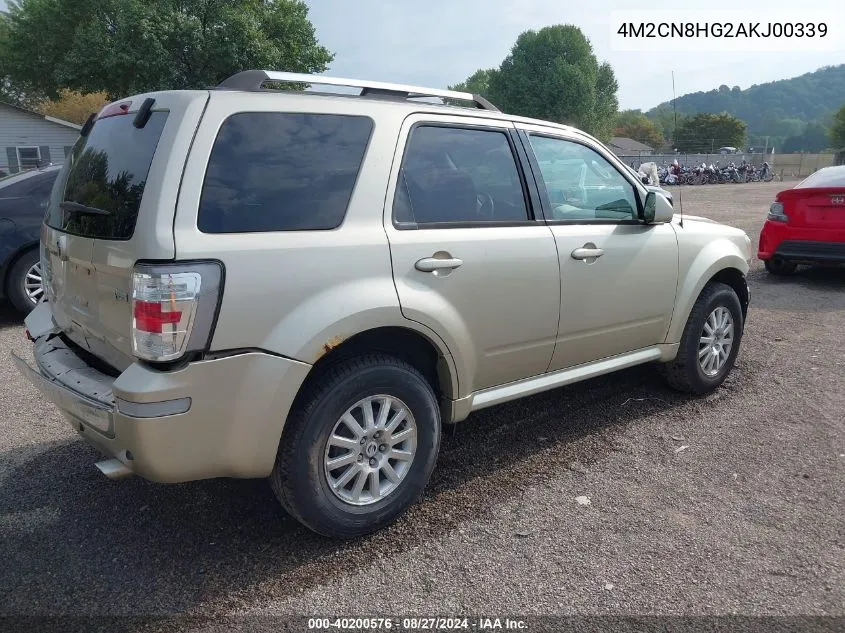 2010 Mercury Mariner Premier VIN: 4M2CN8HG2AKJ00339 Lot: 40200576