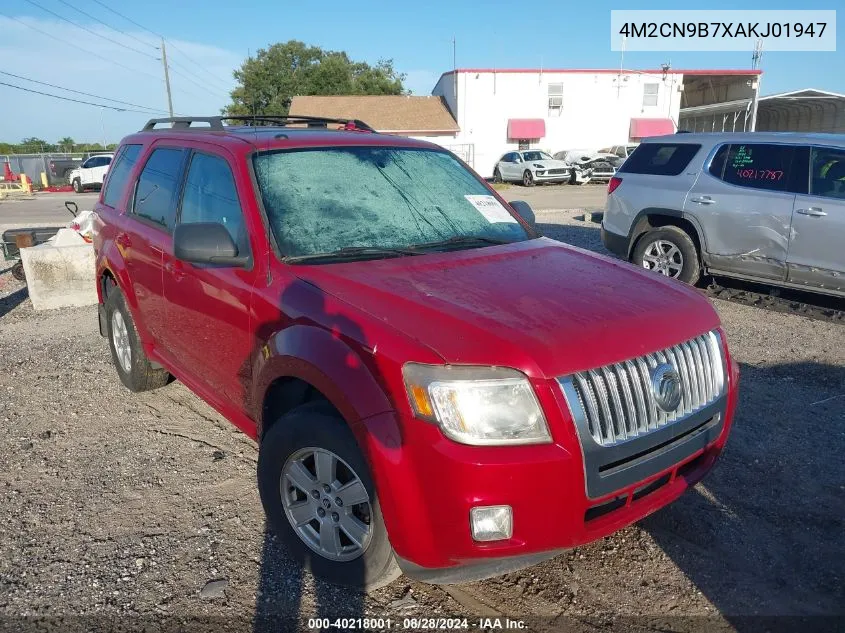 2010 Mercury Mariner VIN: 4M2CN9B7XAKJ01947 Lot: 40218001