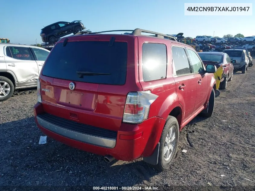 2010 Mercury Mariner VIN: 4M2CN9B7XAKJ01947 Lot: 40218001