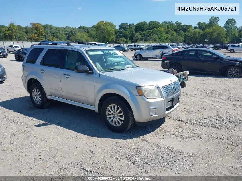 4M2CN9H75AKJ05721 2010 Mercury Mariner Premier