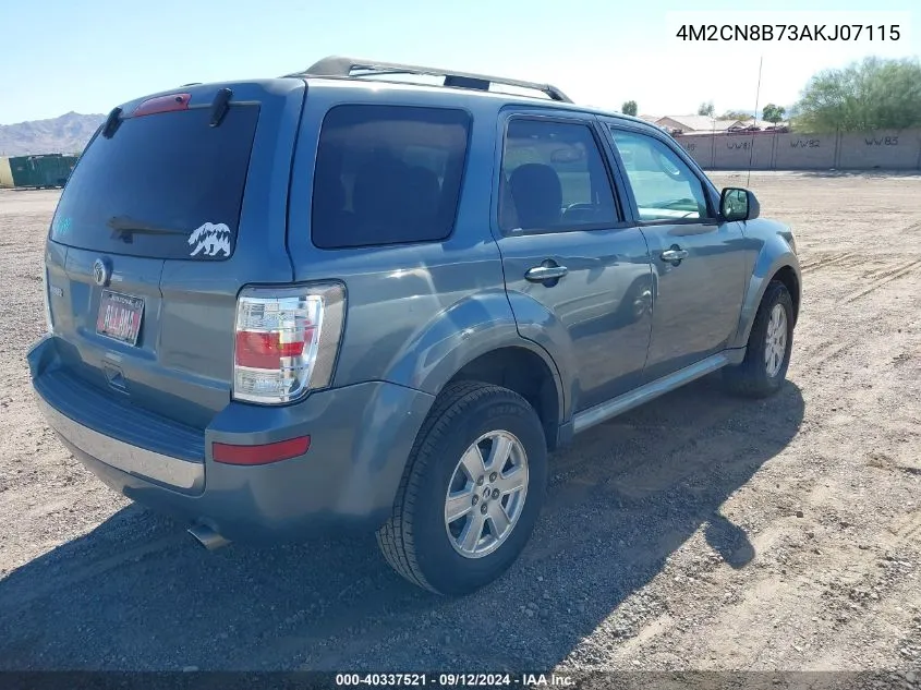 2010 Mercury Mariner VIN: 4M2CN8B73AKJ07115 Lot: 40337521