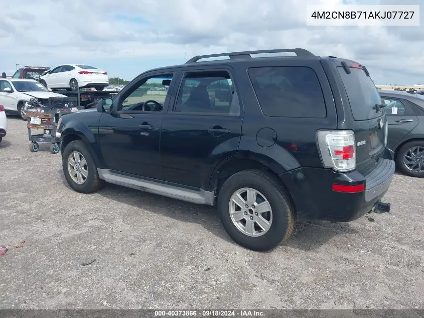 2010 Mercury Mariner VIN: 4M2CN8B71AKJ07727 Lot: 40373866