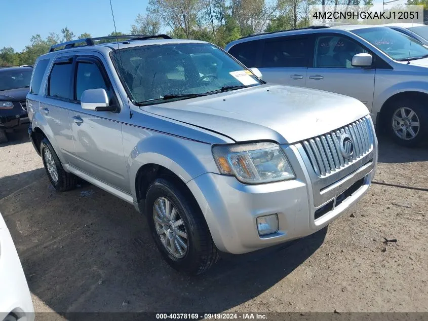 2010 Mercury Mariner Premier VIN: 4M2CN9HGXAKJ12051 Lot: 40378169