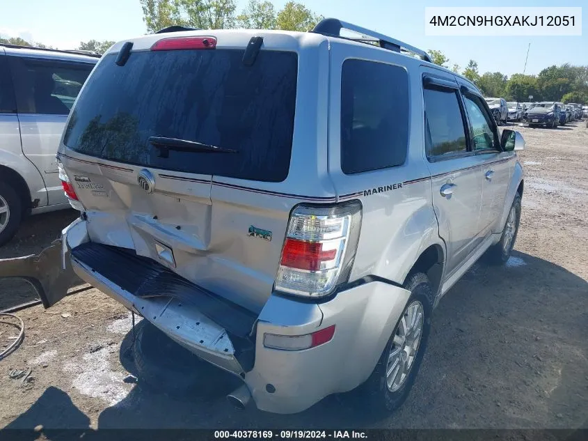 2010 Mercury Mariner Premier VIN: 4M2CN9HGXAKJ12051 Lot: 40378169