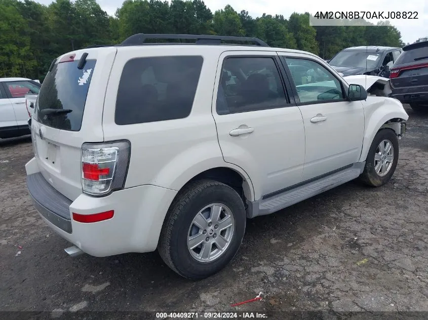 2010 Mercury Mariner VIN: 4M2CN8B70AKJ08822 Lot: 40409271