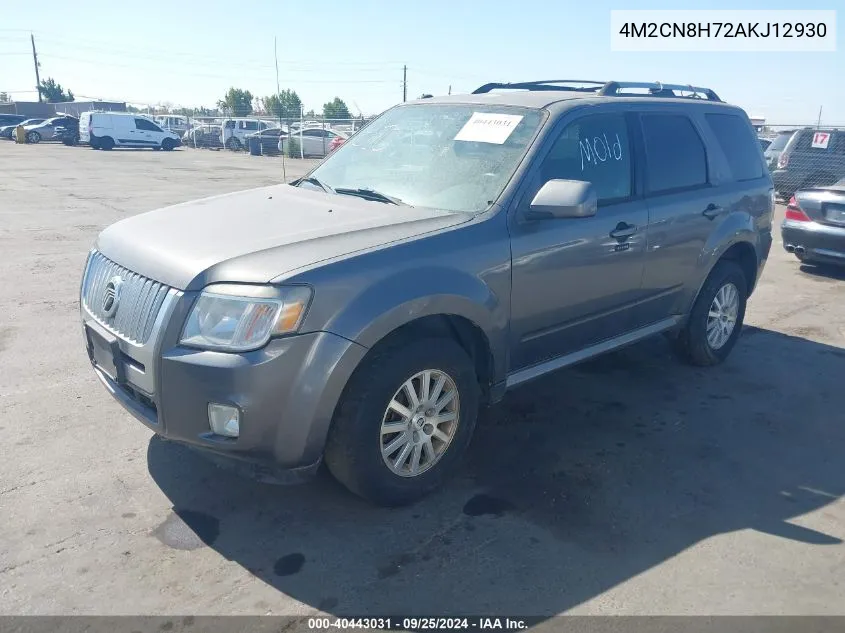 2010 Mercury Mariner Premier VIN: 4M2CN8H72AKJ12930 Lot: 40443031