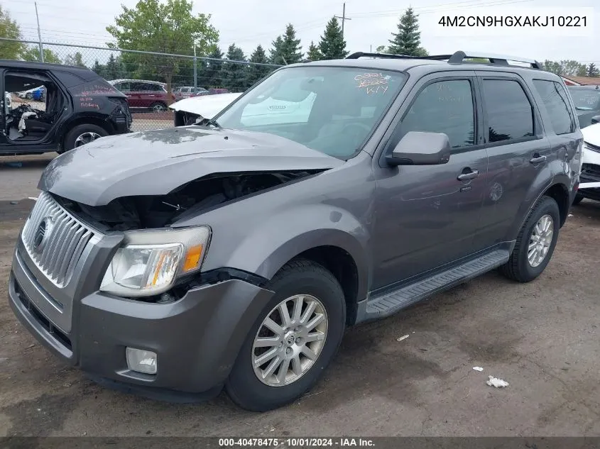 2010 Mercury Mariner Premier VIN: 4M2CN9HGXAKJ10221 Lot: 40478475