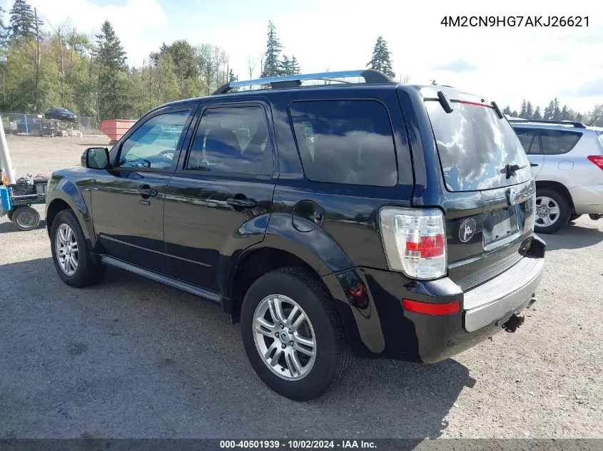 2010 Mercury Mariner Premier VIN: 4M2CN9HG7AKJ26621 Lot: 40501939