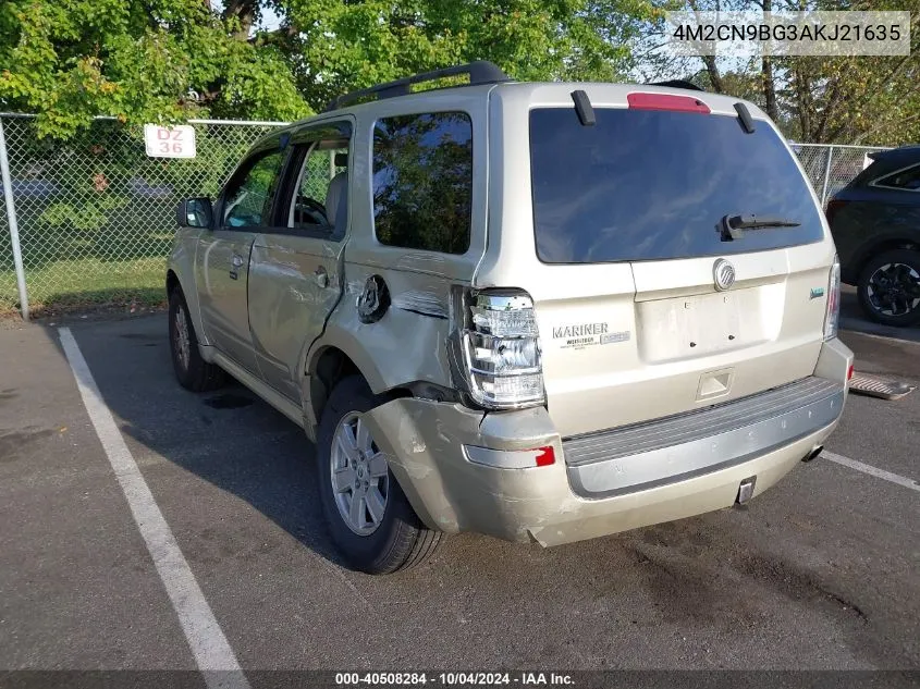 2010 Mercury Mariner VIN: 4M2CN9BG3AKJ21635 Lot: 40508284