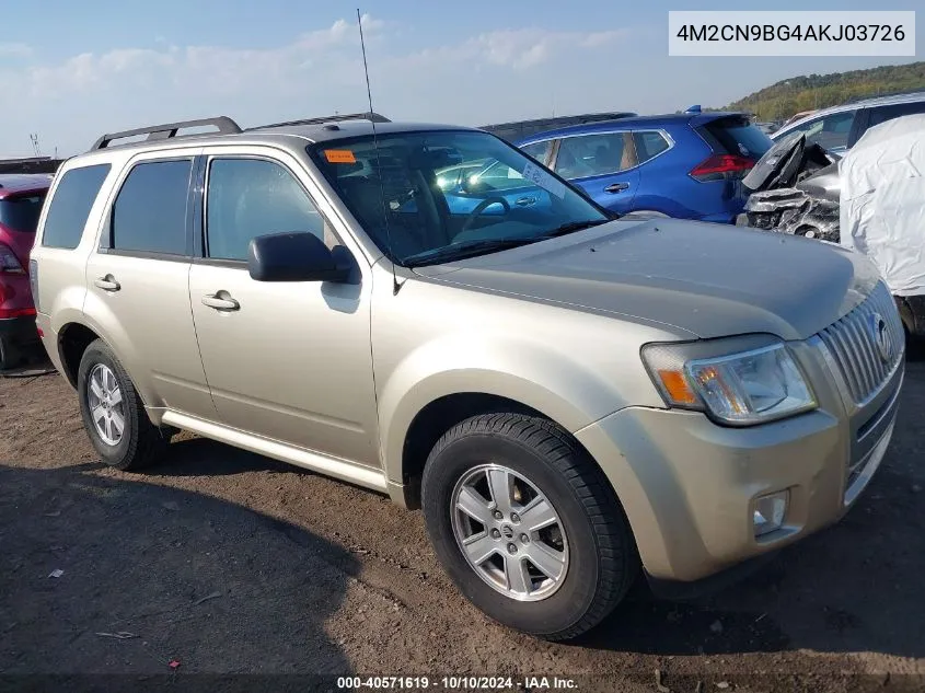 2010 Mercury Mariner VIN: 4M2CN9BG4AKJ03726 Lot: 40571619