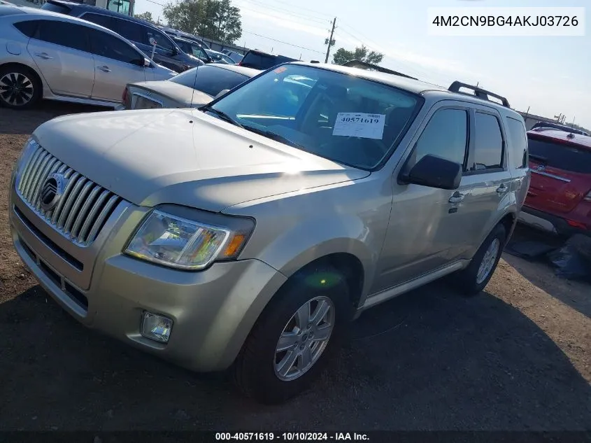 2010 Mercury Mariner VIN: 4M2CN9BG4AKJ03726 Lot: 40571619