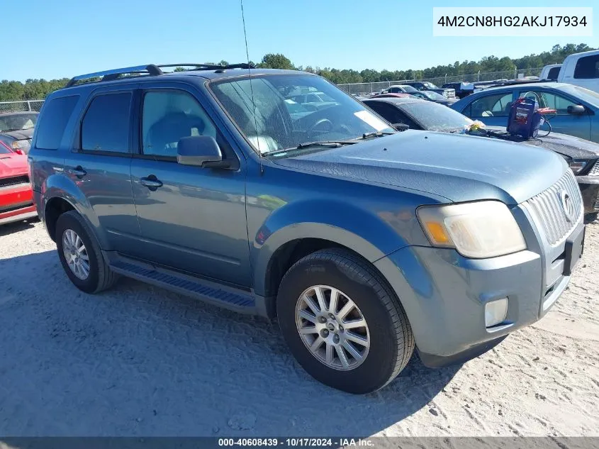 2010 Mercury Mariner Premier VIN: 4M2CN8HG2AKJ17934 Lot: 40608439