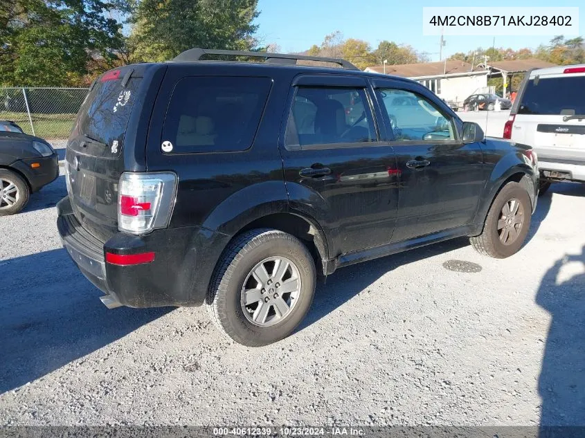 2010 Mercury Mariner VIN: 4M2CN8B71AKJ28402 Lot: 40612339