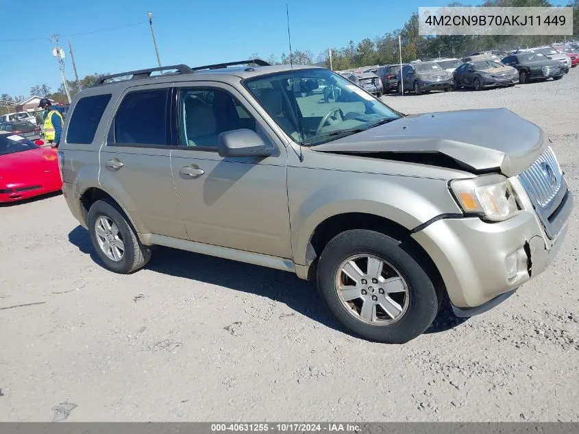 2010 Mercury Mariner VIN: 4M2CN9B70AKJ11449 Lot: 40631255