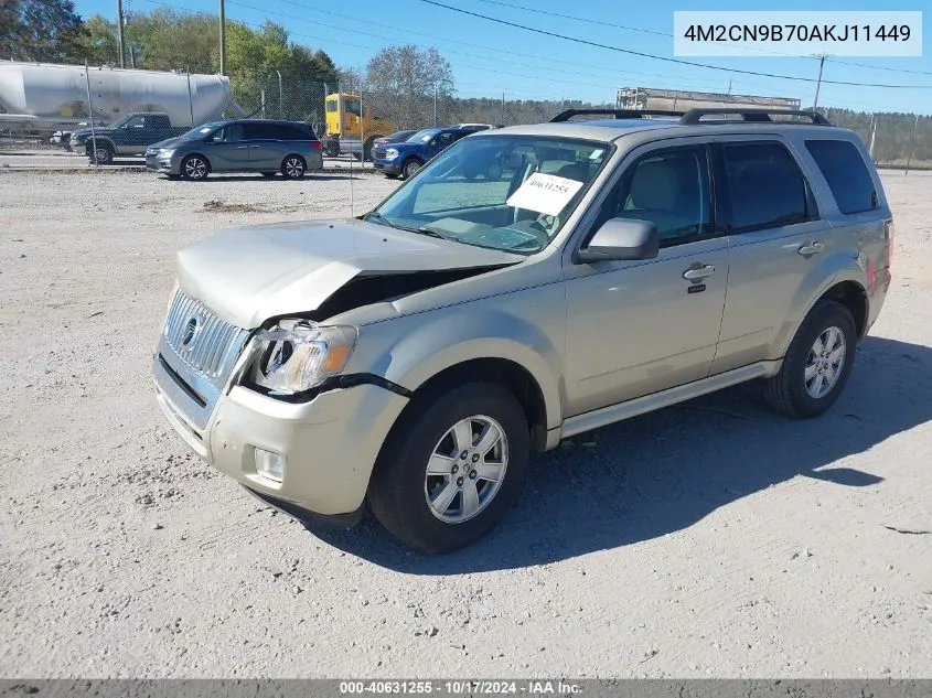 2010 Mercury Mariner VIN: 4M2CN9B70AKJ11449 Lot: 40631255