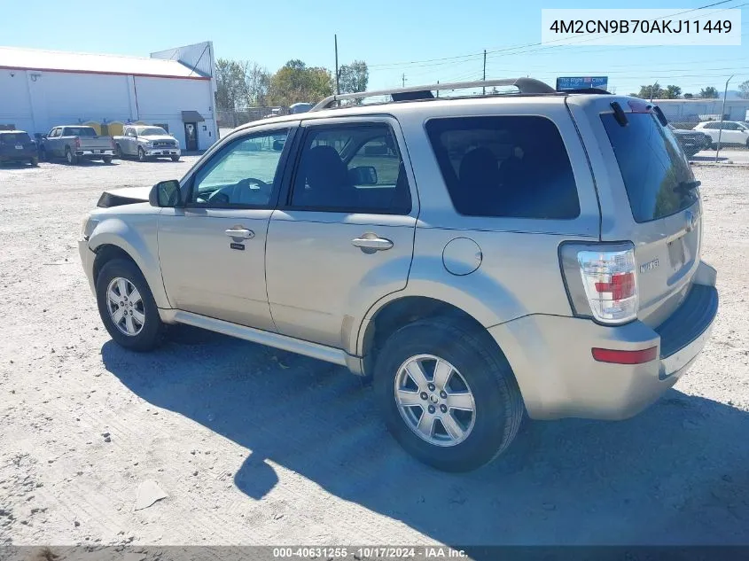 2010 Mercury Mariner VIN: 4M2CN9B70AKJ11449 Lot: 40631255