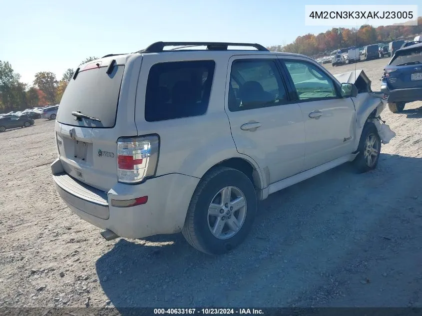 2010 Mercury Mariner Hybrid VIN: 4M2CN3K3XAKJ23005 Lot: 40633167