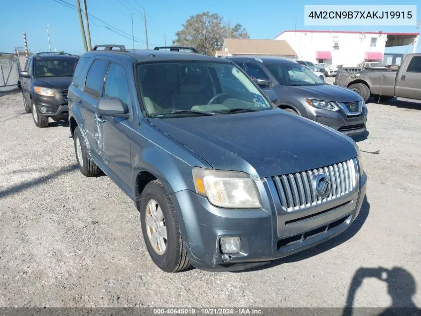 2010 Mercury Mariner VIN: 4M2CN9B7XAKJ19915 Lot: 40645019