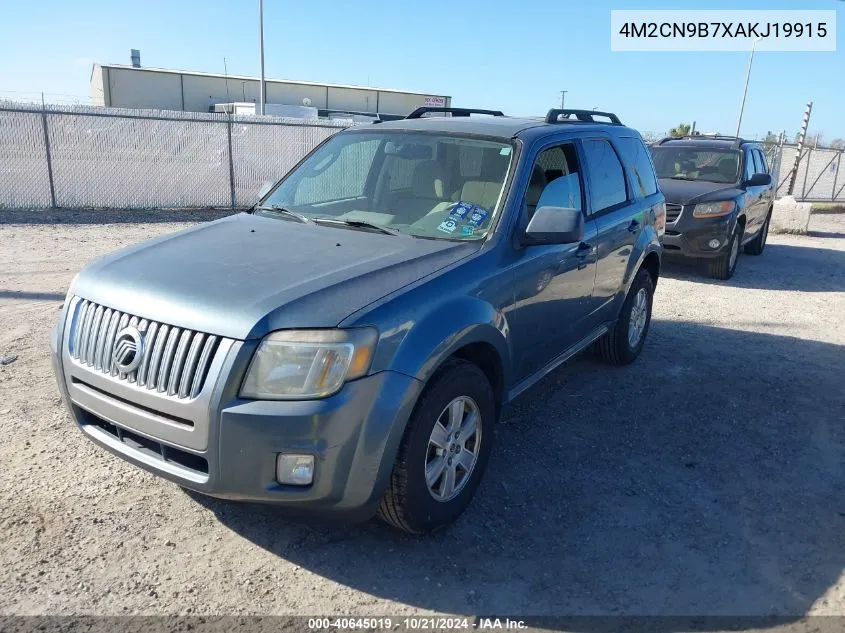 2010 Mercury Mariner VIN: 4M2CN9B7XAKJ19915 Lot: 40645019