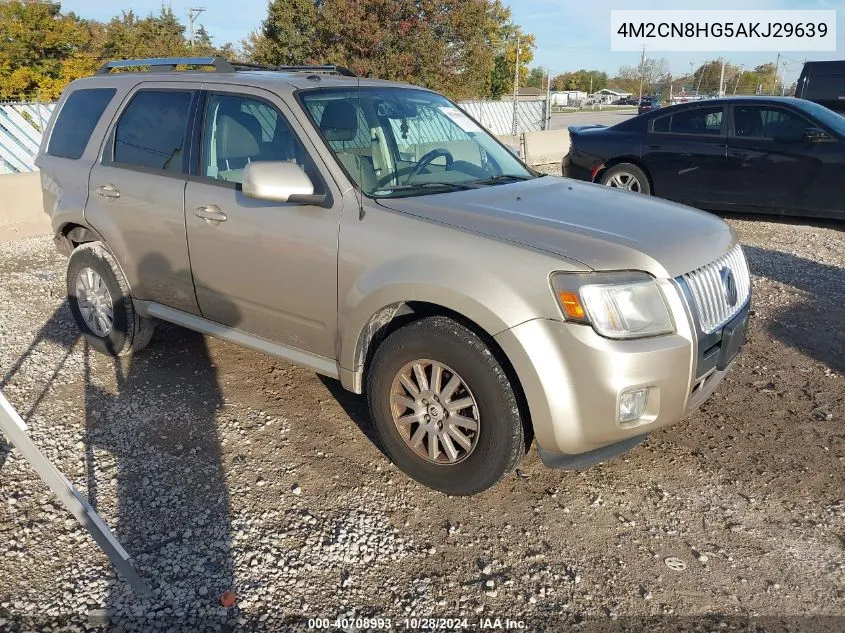 2010 Mercury Mariner Premier VIN: 4M2CN8HG5AKJ29639 Lot: 40708993