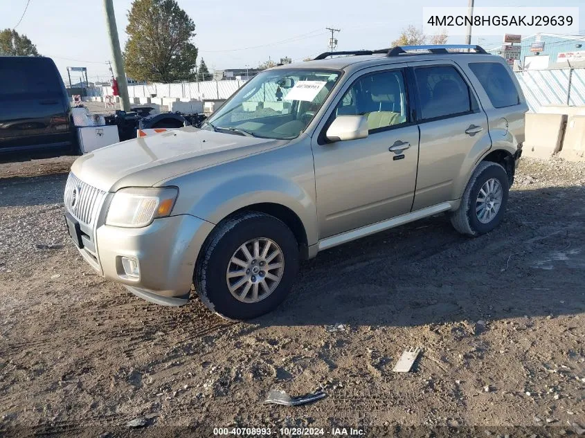 2010 Mercury Mariner Premier VIN: 4M2CN8HG5AKJ29639 Lot: 40708993