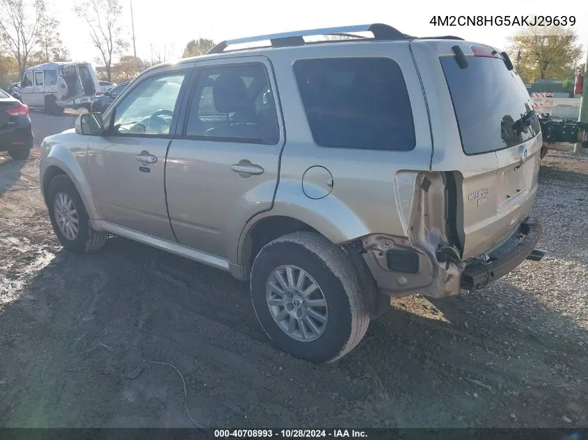 2010 Mercury Mariner Premier VIN: 4M2CN8HG5AKJ29639 Lot: 40708993