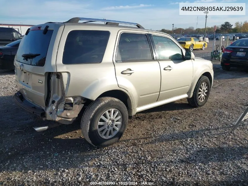 2010 Mercury Mariner Premier VIN: 4M2CN8HG5AKJ29639 Lot: 40708993