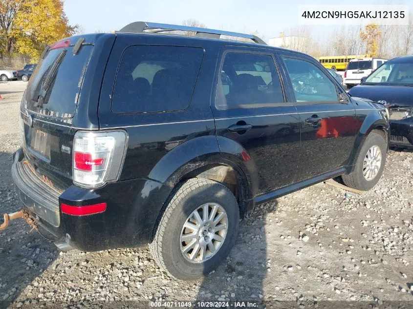 2010 Mercury Mariner Premier VIN: 4M2CN9HG5AKJ12135 Lot: 40711049