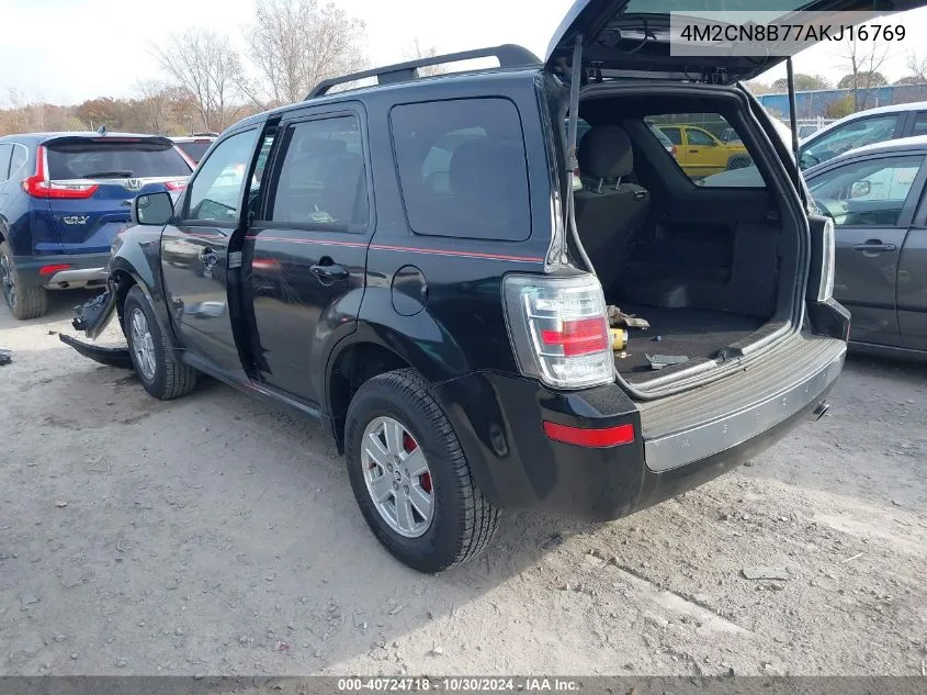 2010 Mercury Mariner VIN: 4M2CN8B77AKJ16769 Lot: 40724718