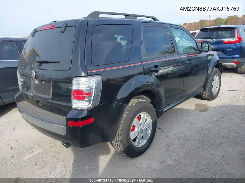 2010 Mercury Mariner VIN: 4M2CN8B77AKJ16769 Lot: 40724718