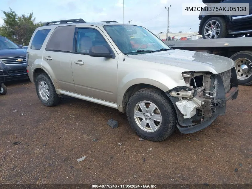 2010 Mercury Mariner VIN: 4M2CN8B75AKJ05138 Lot: 40776248