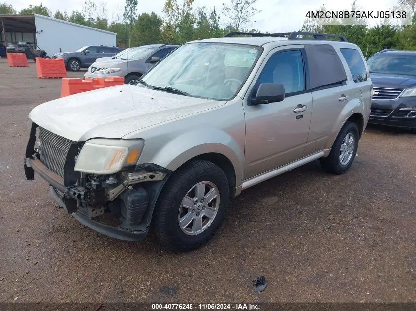 2010 Mercury Mariner VIN: 4M2CN8B75AKJ05138 Lot: 40776248