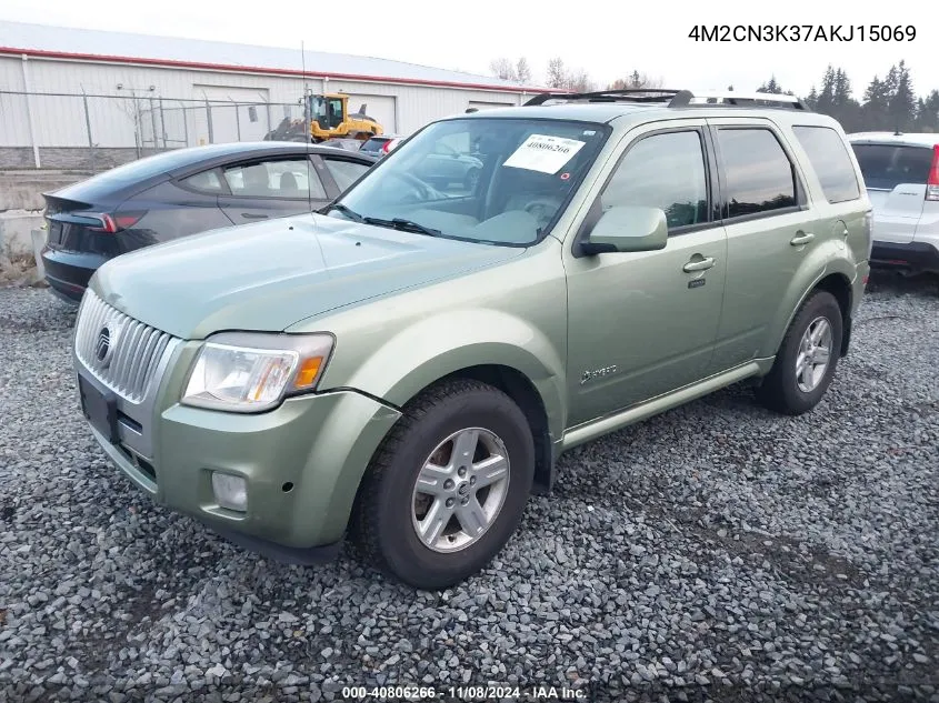 2010 Mercury Mariner Hybrid VIN: 4M2CN3K37AKJ15069 Lot: 40806266