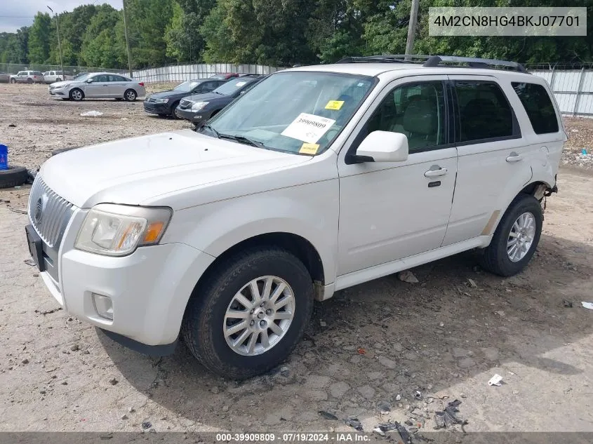 2011 Mercury Mariner Premier VIN: 4M2CN8HG4BKJ07701 Lot: 39909809