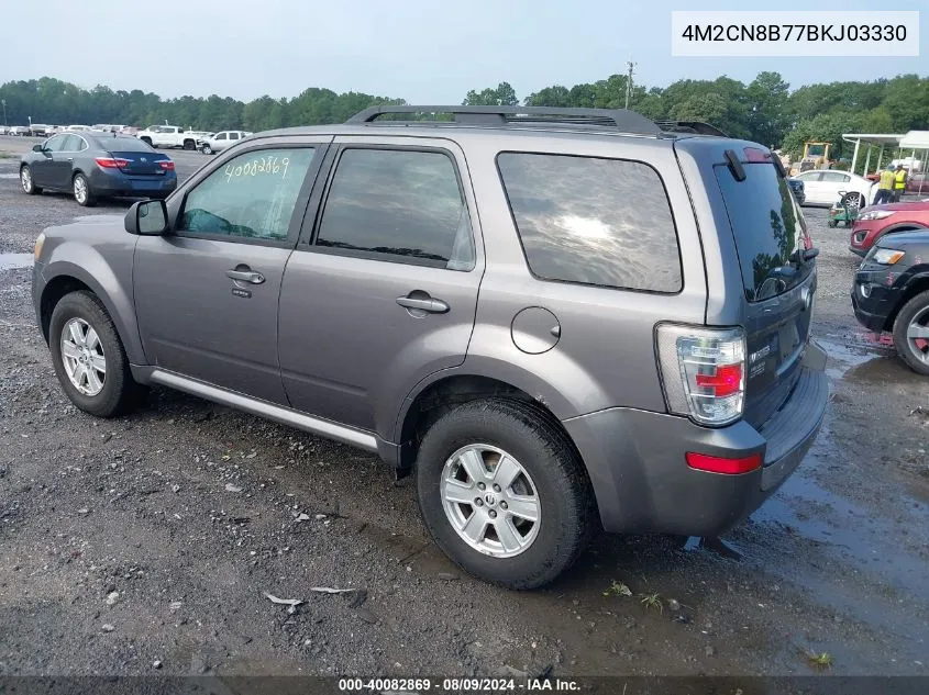 2011 Mercury Mariner VIN: 4M2CN8B77BKJ03330 Lot: 40082869