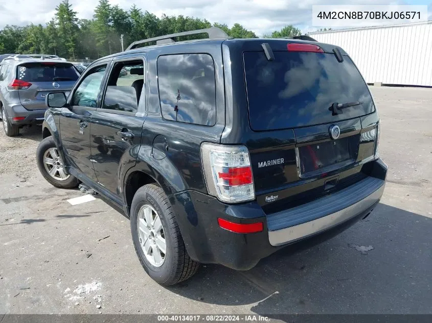 2011 Mercury Mariner VIN: 4M2CN8B70BKJ06571 Lot: 40134017