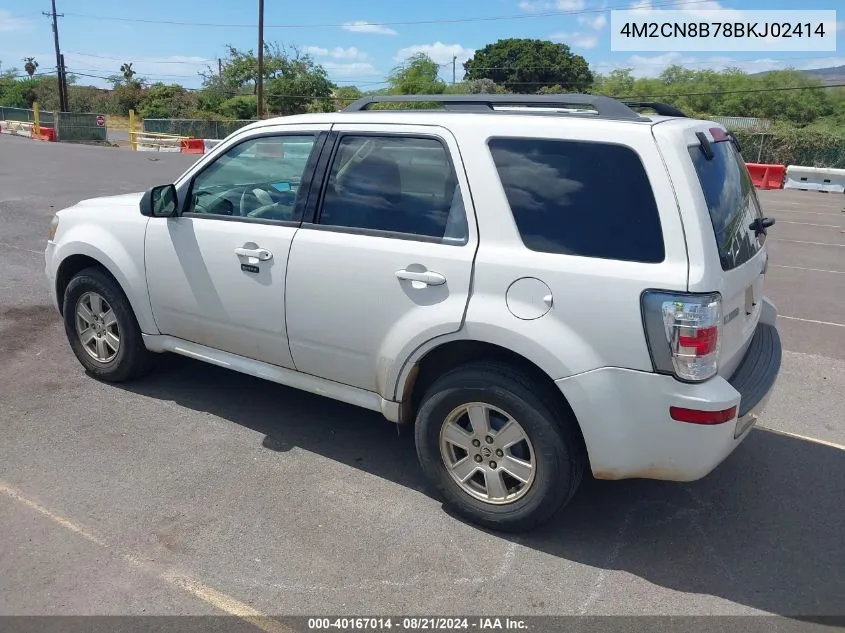 4M2CN8B78BKJ02414 2011 Mercury Mariner