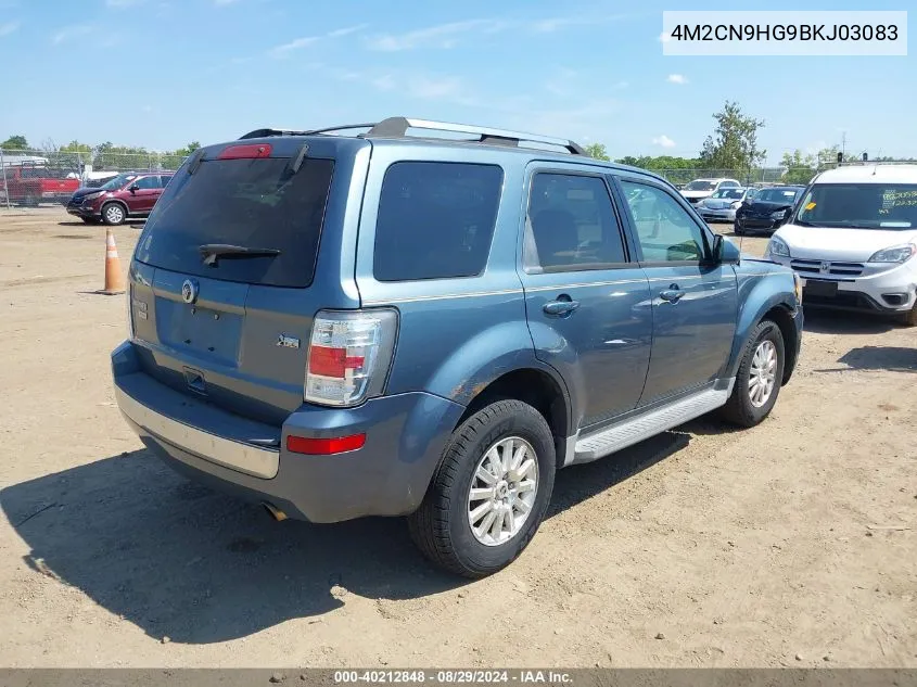 2011 Mercury Mariner Premier VIN: 4M2CN9HG9BKJ03083 Lot: 40212848