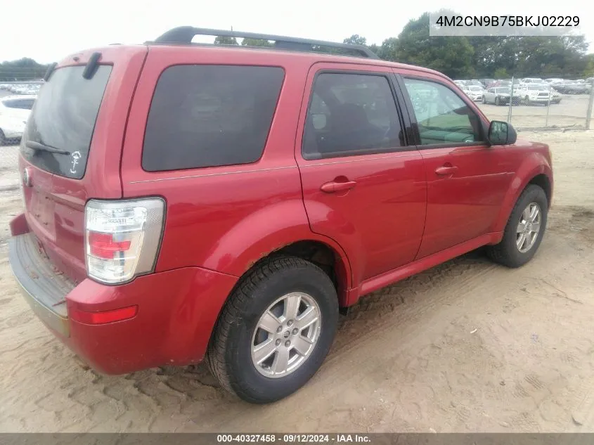 2011 Mercury Mariner VIN: 4M2CN9B75BKJ02229 Lot: 40327458