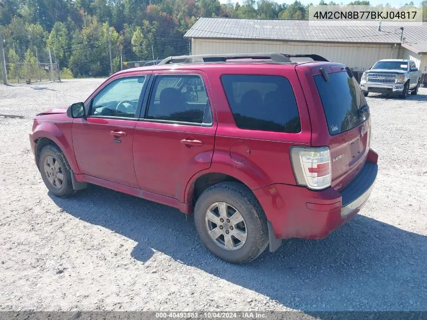 2011 Mercury Mariner VIN: 4M2CN8B77BKJ04817 Lot: 40493583