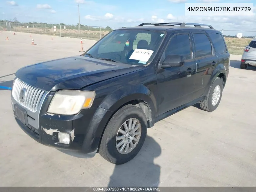 2011 Mercury Mariner Premier VIN: 4M2CN9HG7BKJ07729 Lot: 40637258