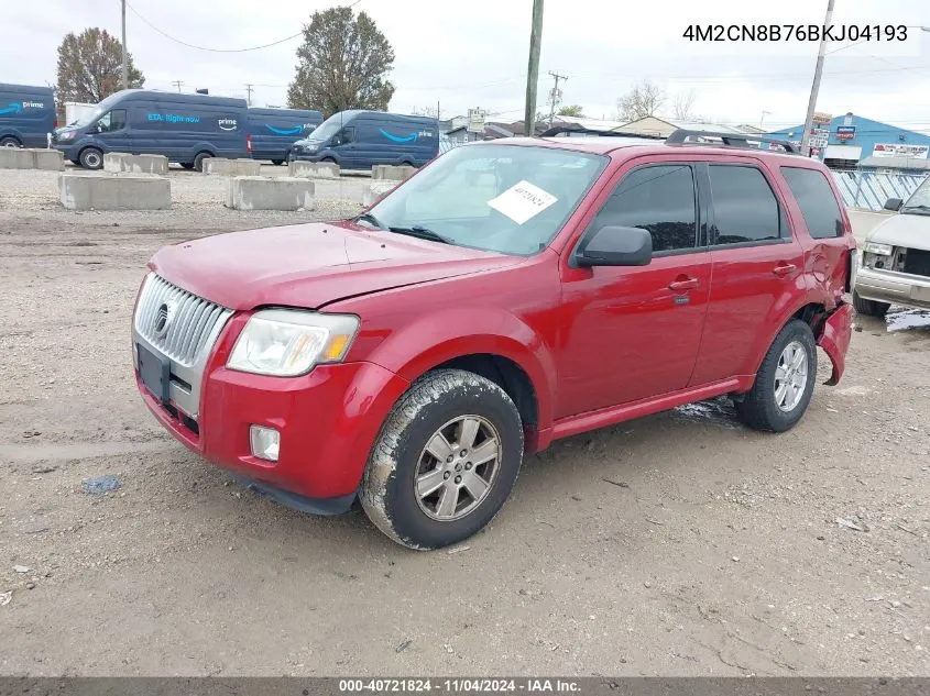 2011 Mercury Mariner VIN: 4M2CN8B76BKJ04193 Lot: 40721824