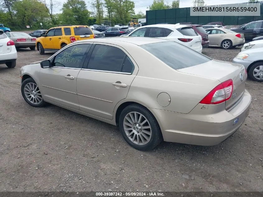 2006 Mercury Milan V6 Premier VIN: 3MEHM08156R659400 Lot: 39397242