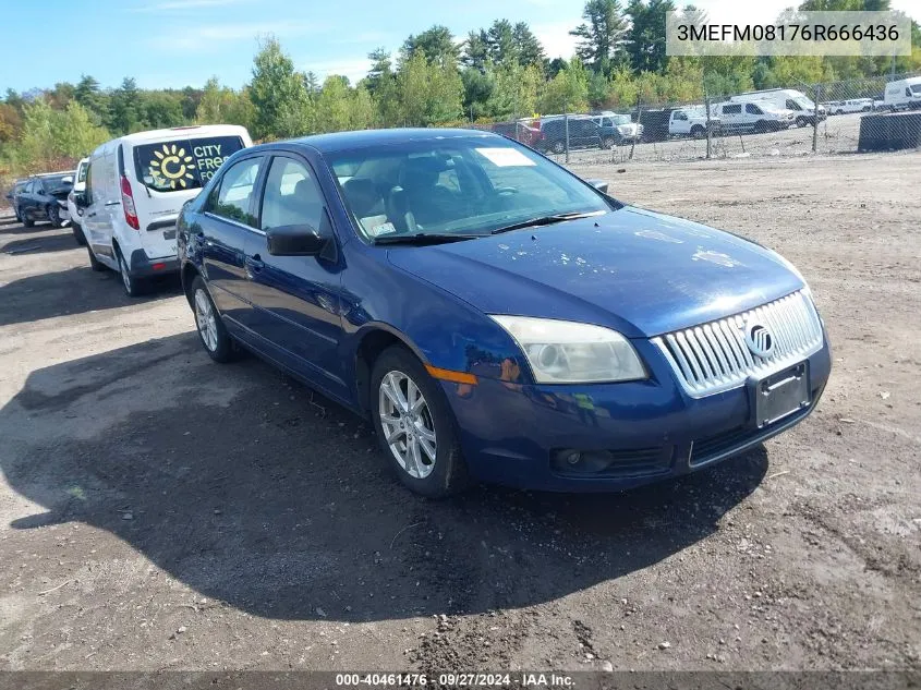 2006 Mercury Milan V6 Premier VIN: 3MEFM08176R666436 Lot: 40461476