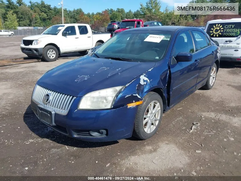 2006 Mercury Milan V6 Premier VIN: 3MEFM08176R666436 Lot: 40461476