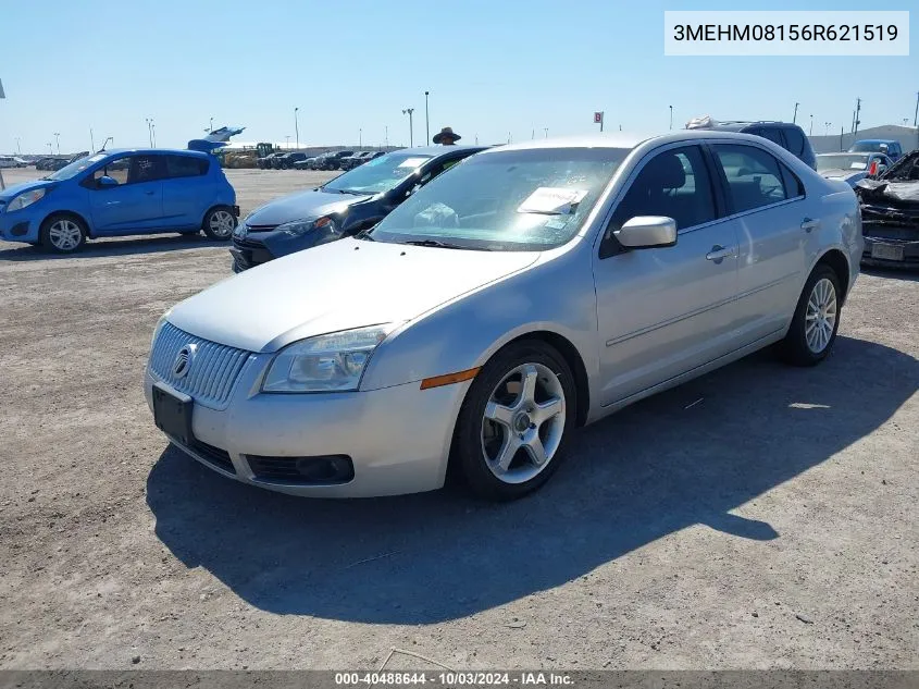 2006 Mercury Milan V6 Premier VIN: 3MEHM08156R621519 Lot: 40488644