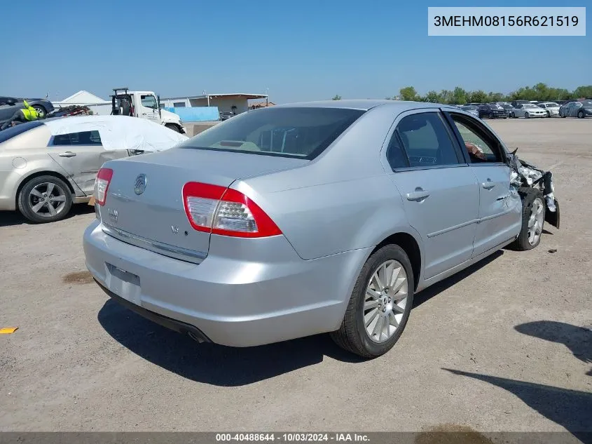 2006 Mercury Milan V6 Premier VIN: 3MEHM08156R621519 Lot: 40488644