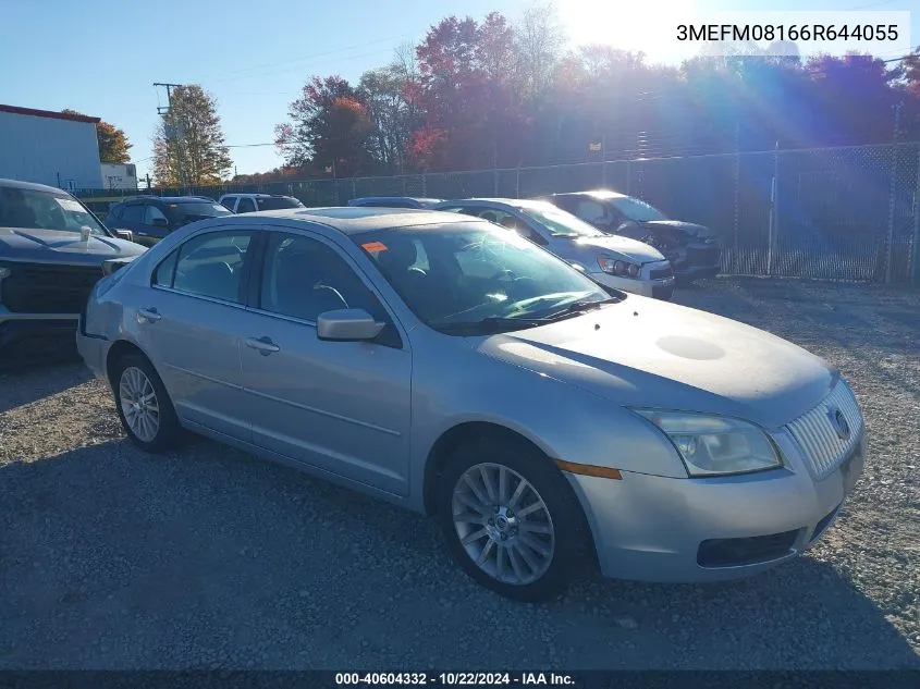 2006 Mercury Milan V6 Premier VIN: 3MEFM08166R644055 Lot: 40604332