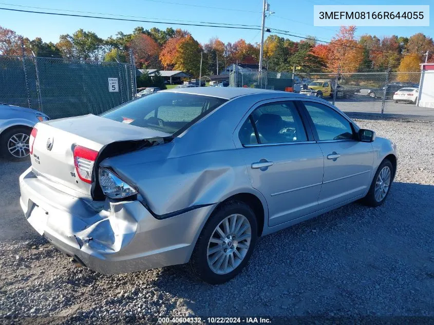 2006 Mercury Milan V6 Premier VIN: 3MEFM08166R644055 Lot: 40604332