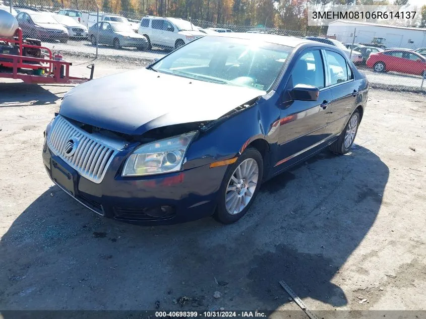 2006 Mercury Milan V6 Premier VIN: 3MEHM08106R614137 Lot: 40698399